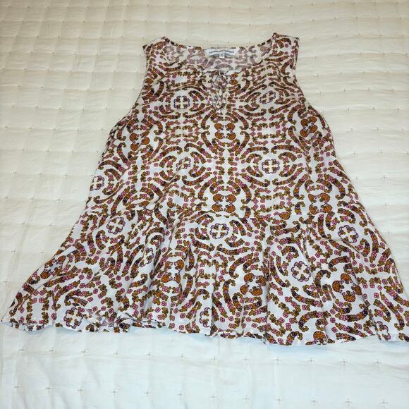 Cupcakes and Cashmere Peplum Tank Top Women's M | Pink Floral Peasant Style, EUC - Picture 5 of 11